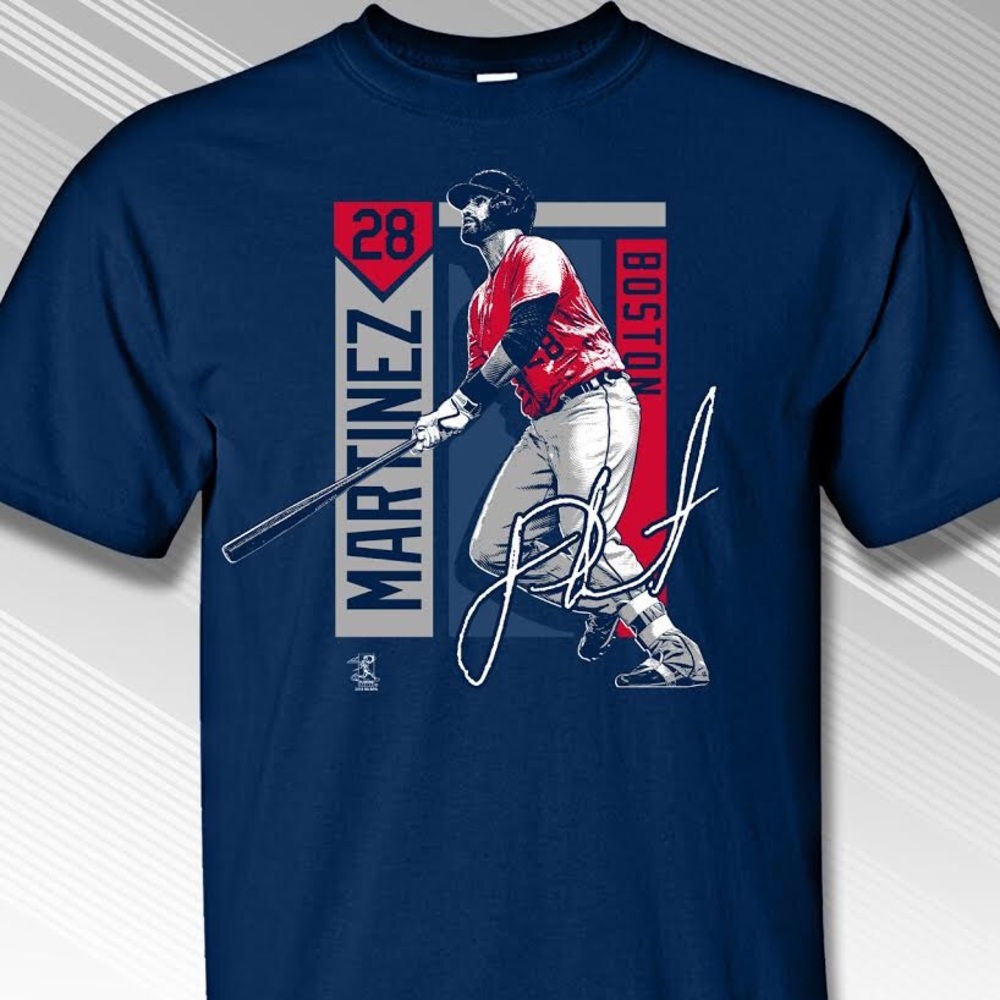JD Martinez #28 Red Sox COLOR BLOCK Mens Tee - Picture 1 of 3